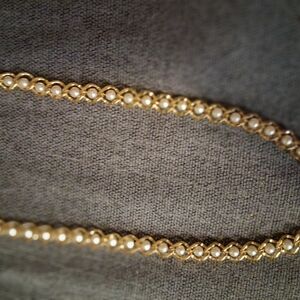 Monet Gold and Cream Rope Necklace Timeless Design